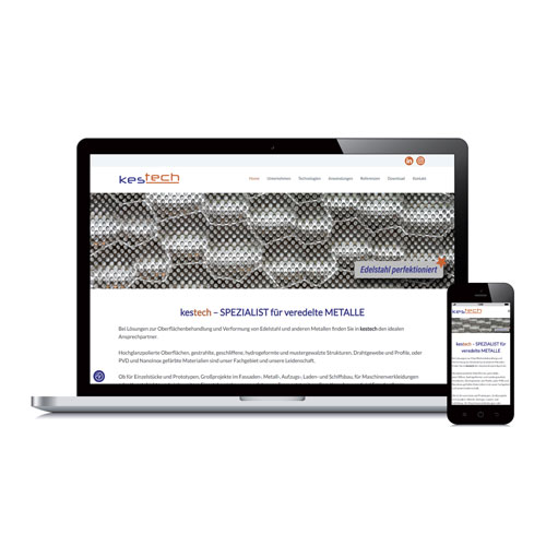 webdesign beispiel für Metallvertriebsagentur