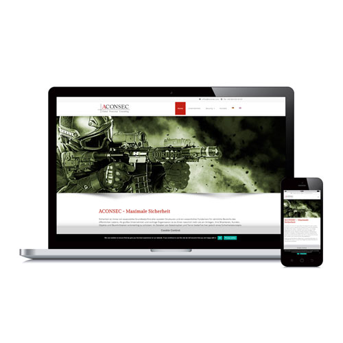 homepage-design beispiel für Security