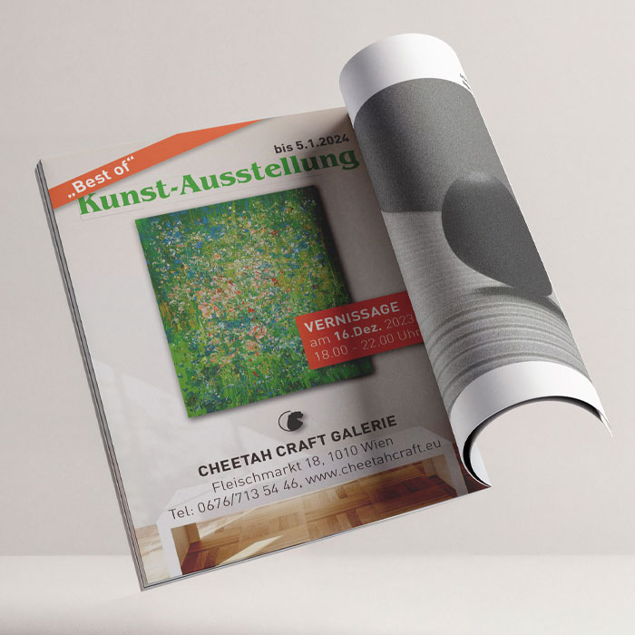 Inserat für Kunstausstellung